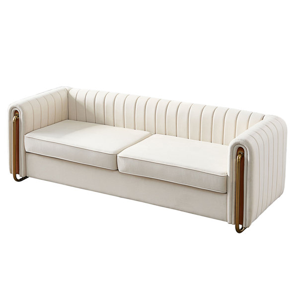 Everly Quinn 79.73'' Upholstered Reclining Sofa Wayfair